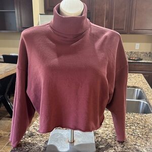 American Eagle Outfitters Burgundy Turtleneck Sweater
